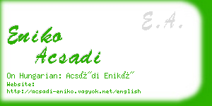 eniko acsadi business card